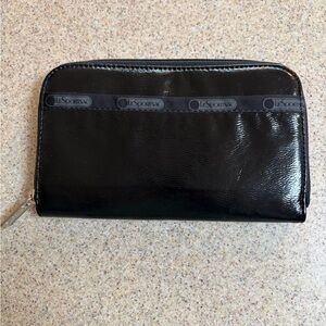 LeSportsac Black Zip Around Wallet
